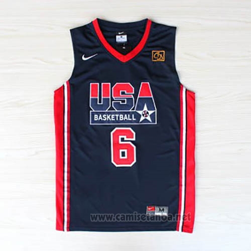 Camiseta USA 1992 Patrick Ewing #6 Negro